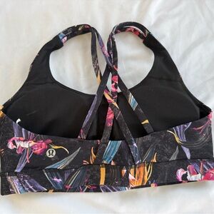 lululemon athletica Black Floral Sports Bra